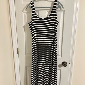 Black and White striped Dress